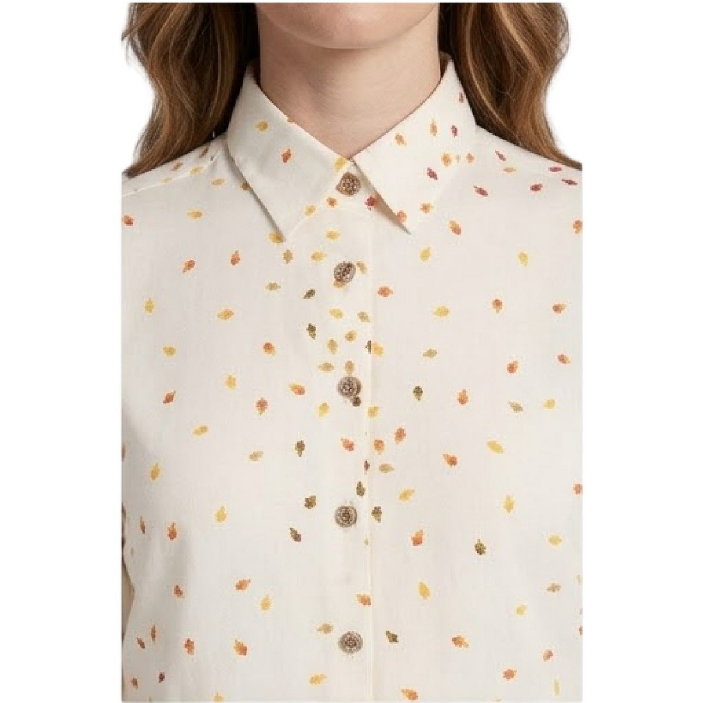 Cream - Side - Musto Womens-Ladies Leaf Formal Shirt