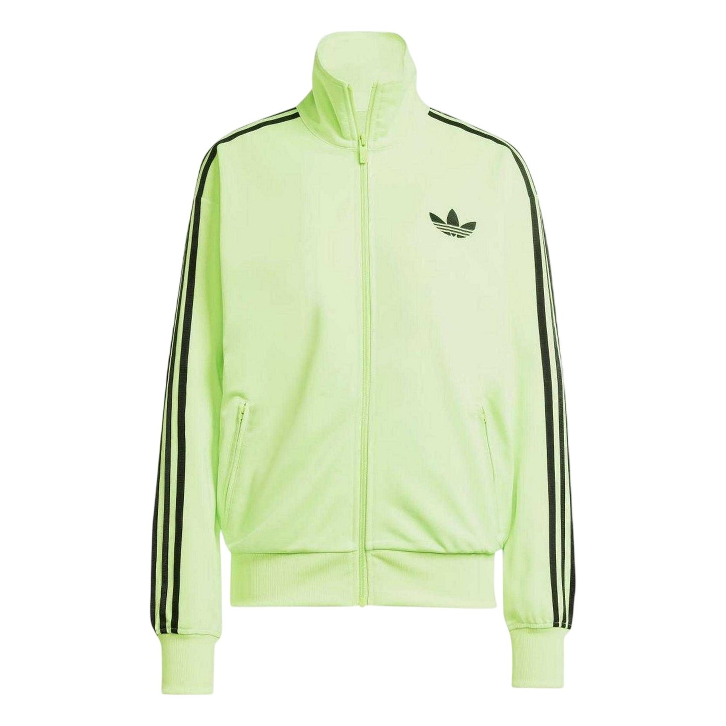 Green - Front - Adidas Womens-Ladies Firebird 3 Stripes Track Top