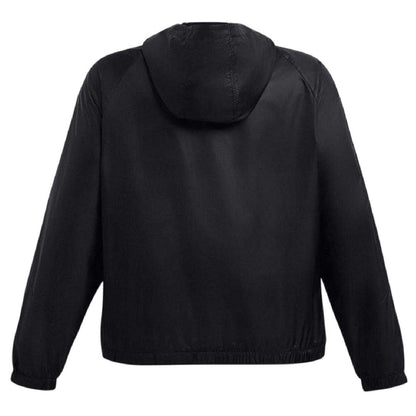 Black - Back - Under Armour Womens-Ladies Loose Fit Windbreaker