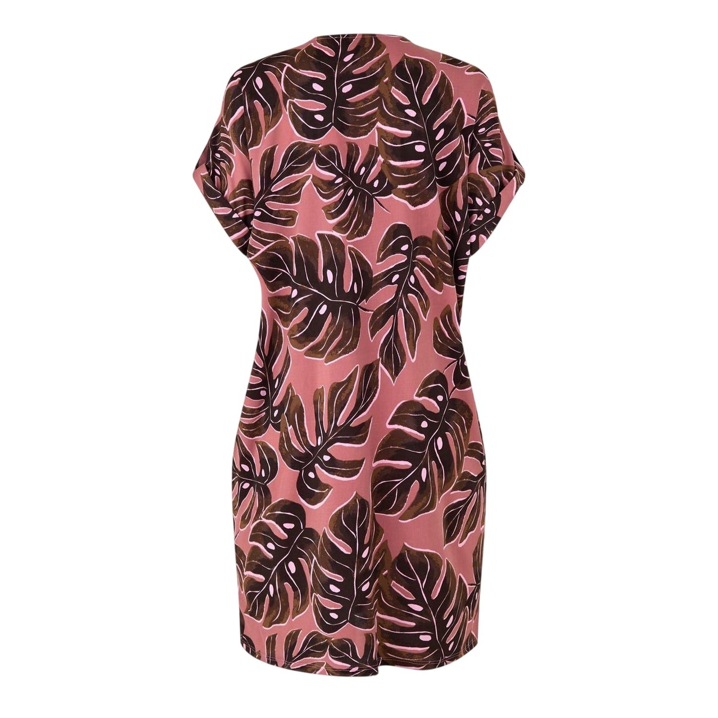 Sunkissed-Palm Leaf - Back - Biba Womens-Ladies All-Over Print Tunic Dress