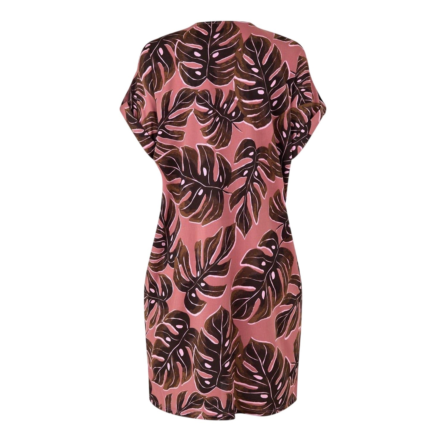 Sunkissed-Palm Leaf - Back - Biba Womens-Ladies All-Over Print Tunic Dress