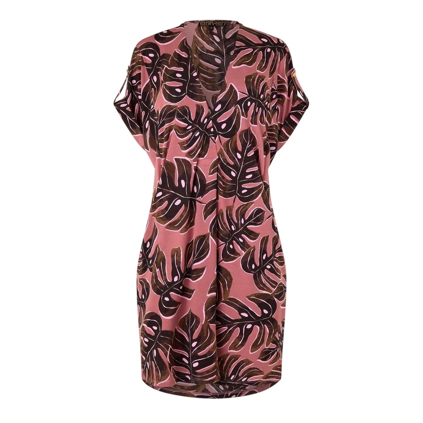 Sunkissed-Palm Leaf - Front - Biba Womens-Ladies All-Over Print Tunic Dress