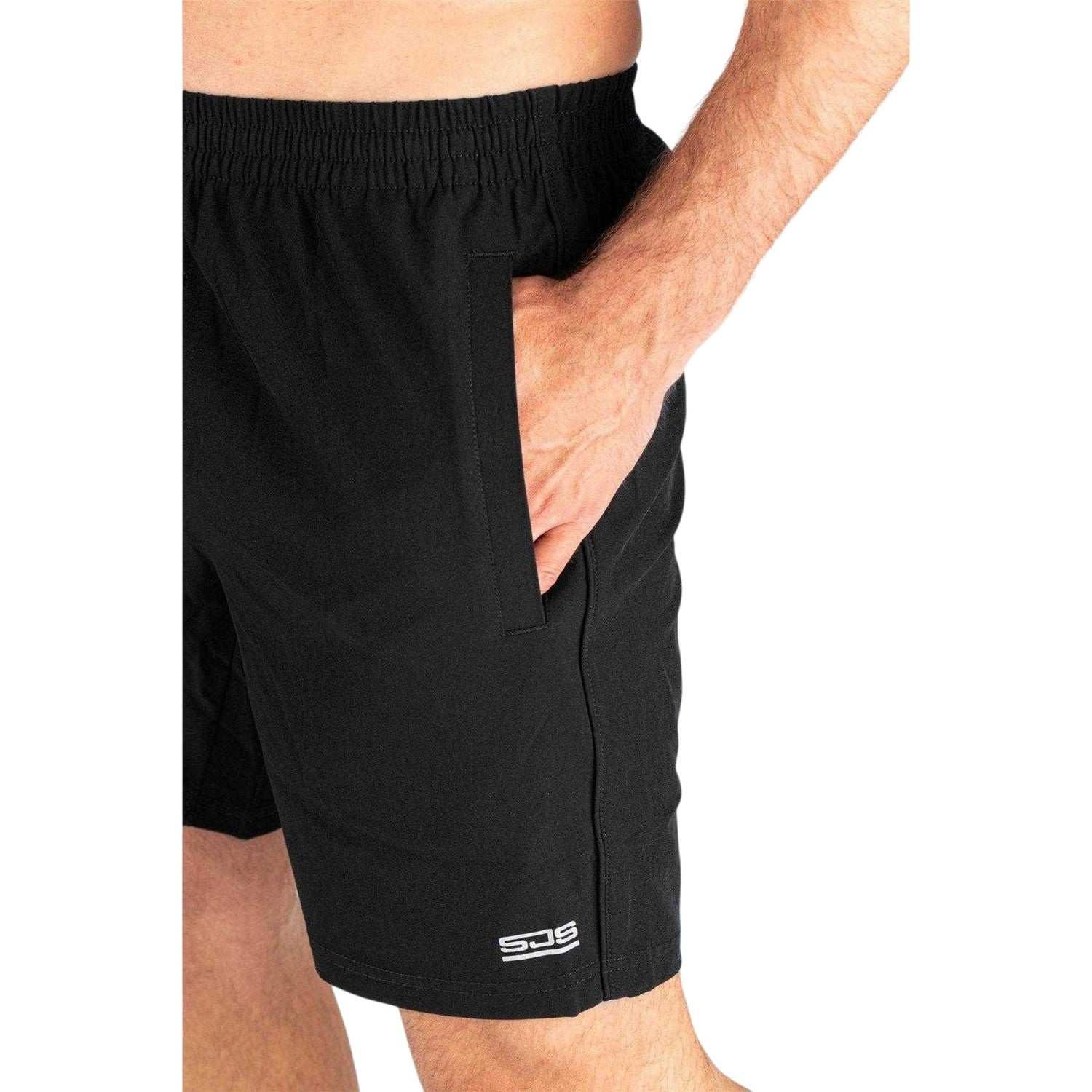 Black - Side - Sjeng Sports Mens Logo Shorts