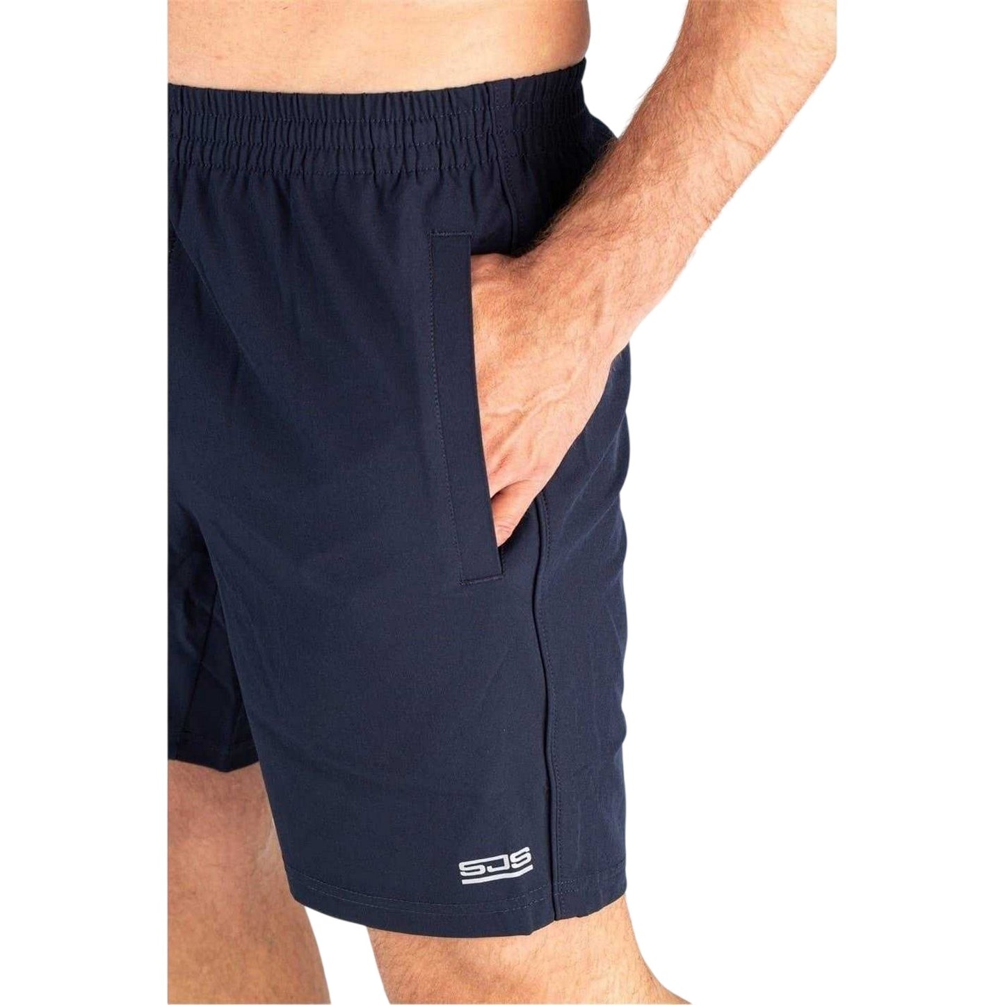Dark Blue - Side - Sjeng Sports Mens Logo Shorts