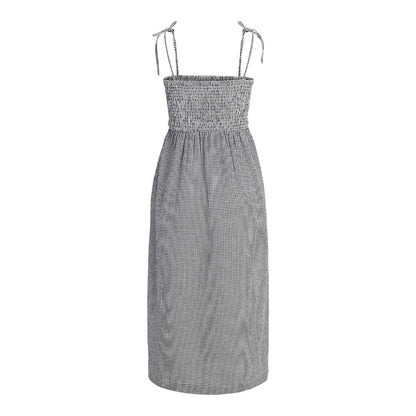 Black-White - Back - JJXX Womens-Ladies Seersucker Smock Dress