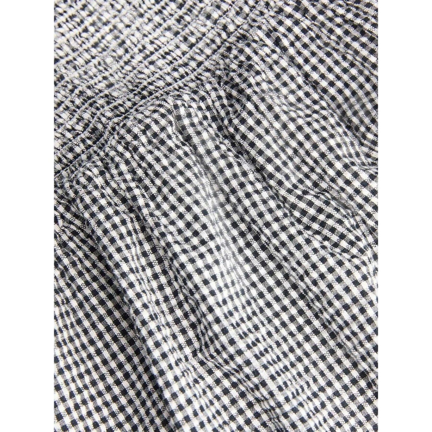 Black-White - Side - JJXX Womens-Ladies Seersucker Smock Dress