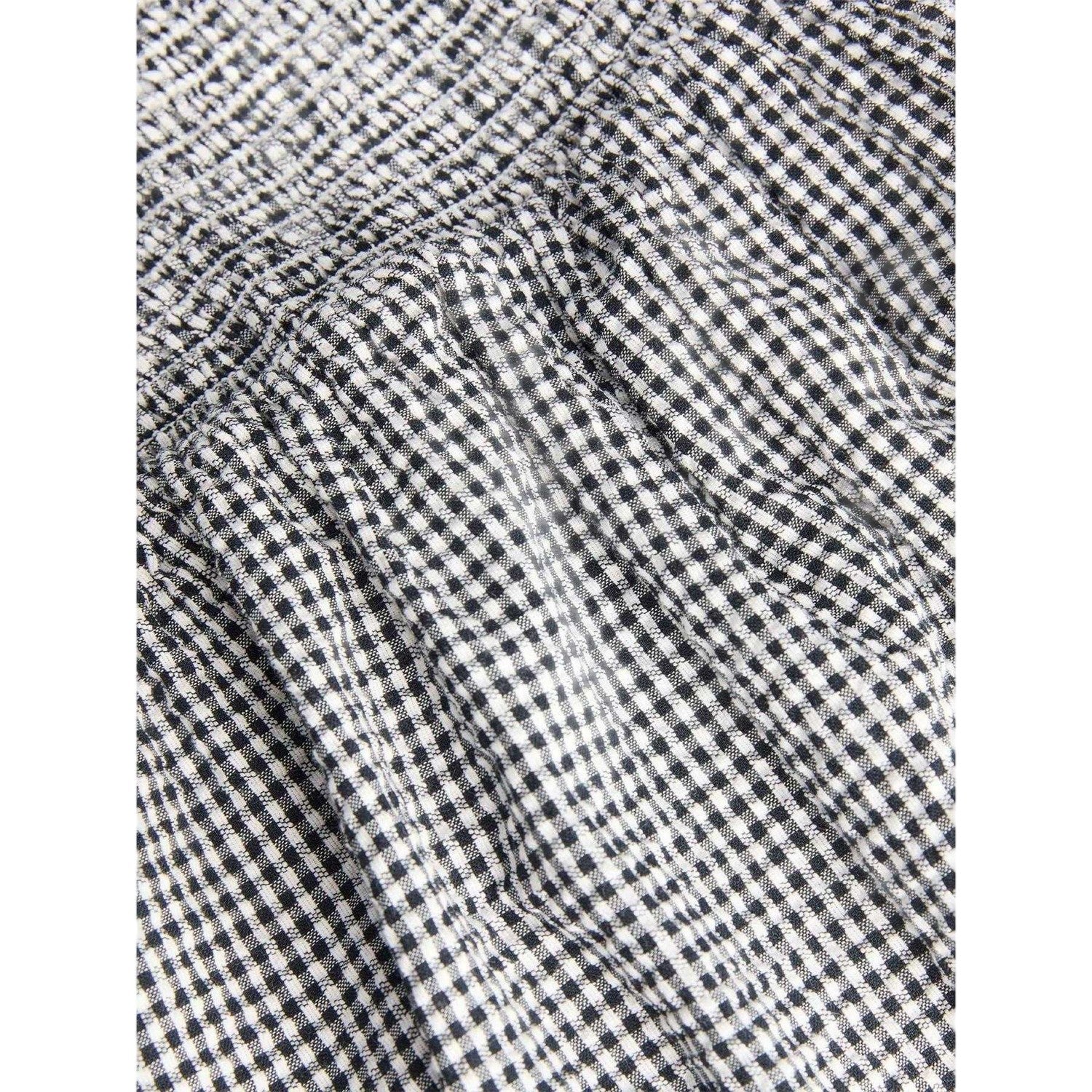 Black-White - Side - JJXX Womens-Ladies Seersucker Smock Dress