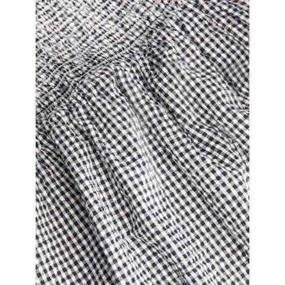 Black-White - Side - JJXX Womens-Ladies Seersucker Smock Dress