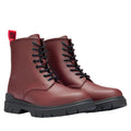 Red - Lifestyle - Hugo Mens Ryan Leather Combat Boots