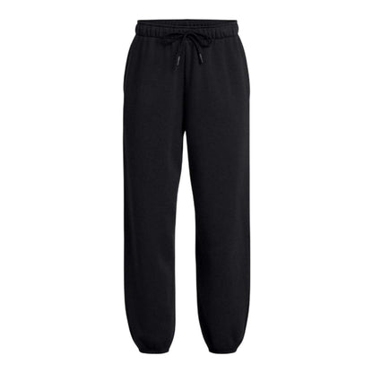 Black - Front - Under Armour Womens-Ladies Wordmark Oversized Jogging Bottoms
