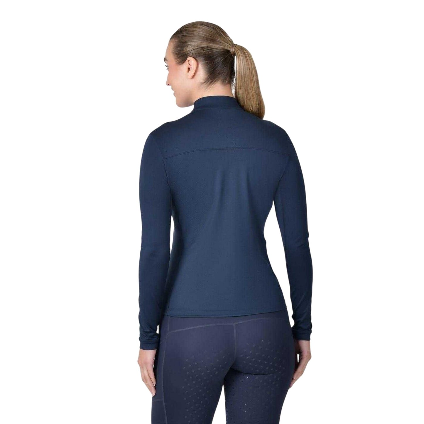 Navy - Back - Dublin Womens-Ladies Logo Long-Sleeved Top