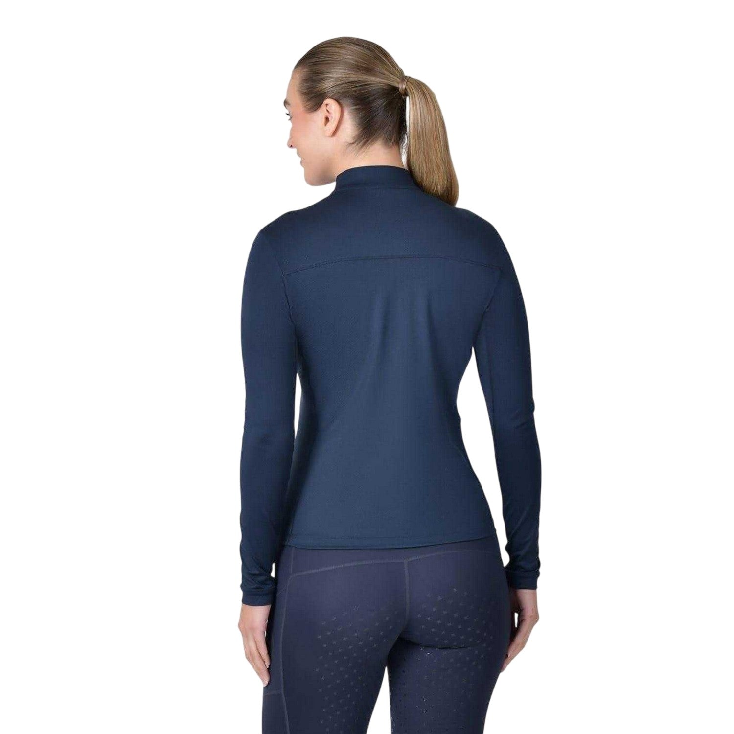 Navy - Back - Dublin Womens-Ladies Logo Long-Sleeved Top
