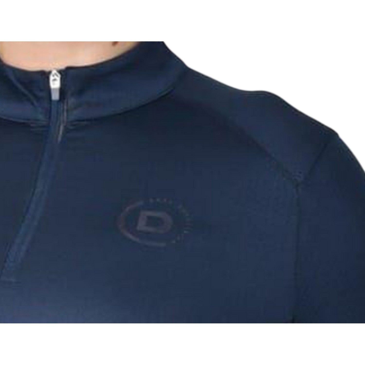 Navy - Side - Dublin Womens-Ladies Logo Long-Sleeved Top