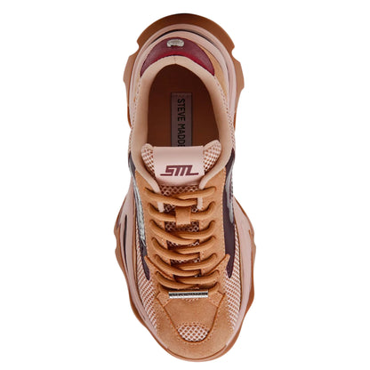 Bronze - Side - Steve Madden Womens-Ladies Zoomz Trainers