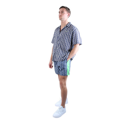 Multicoloured - Lifestyle - Lacoste Mens Monogram Mid Length Swimming Trunks
