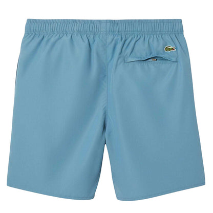 Blue - Back - Lacoste Mens Logo Swimming Trunks