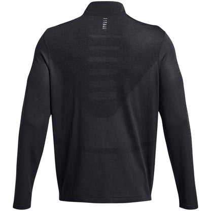 Grey - Back - Under Armour Mens Stride Quarter Zip Top