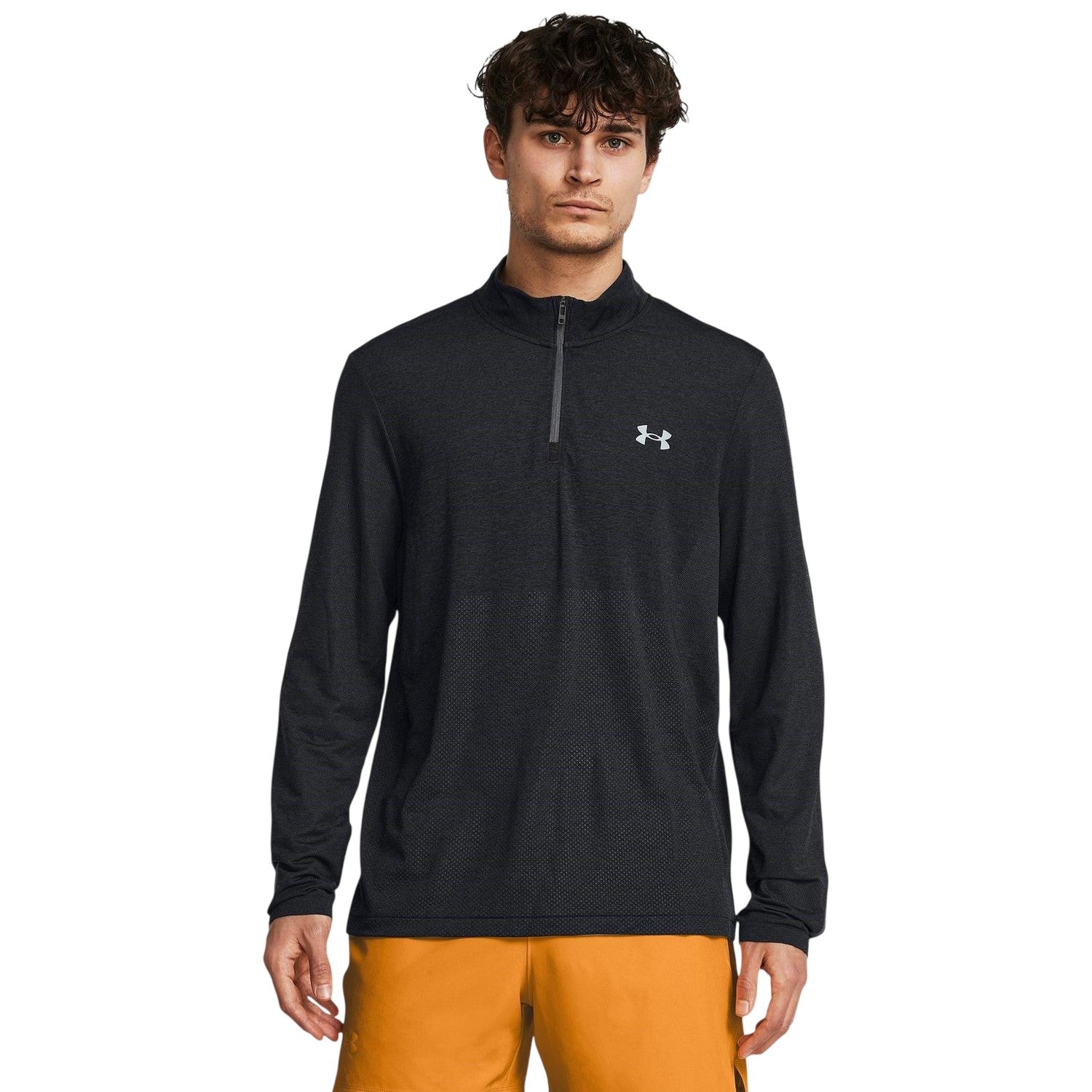 Grey - Lifestyle - Under Armour Mens Stride Quarter Zip Top