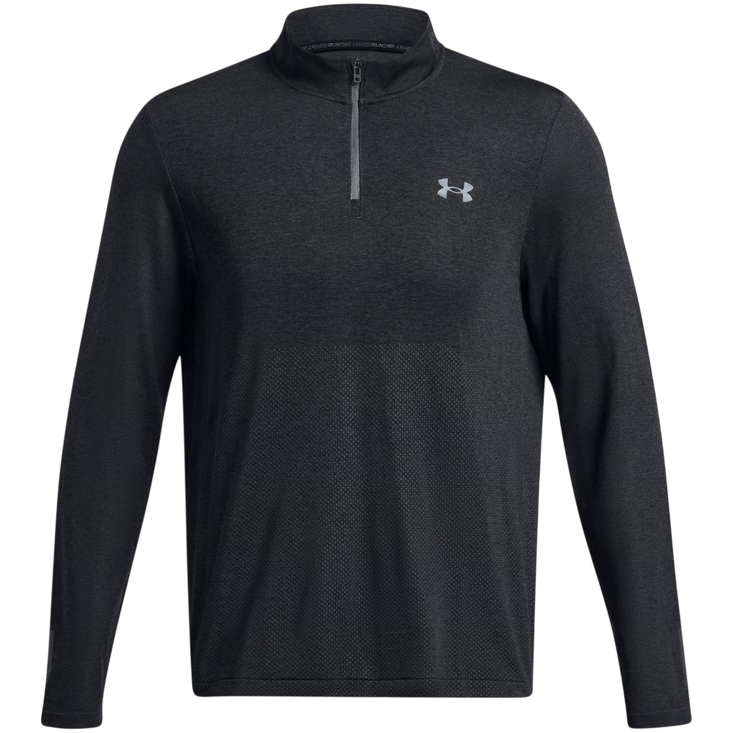 Grey - Front - Under Armour Mens Stride Quarter Zip Top