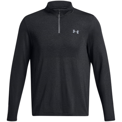 Grey - Front - Under Armour Mens Stride Quarter Zip Top