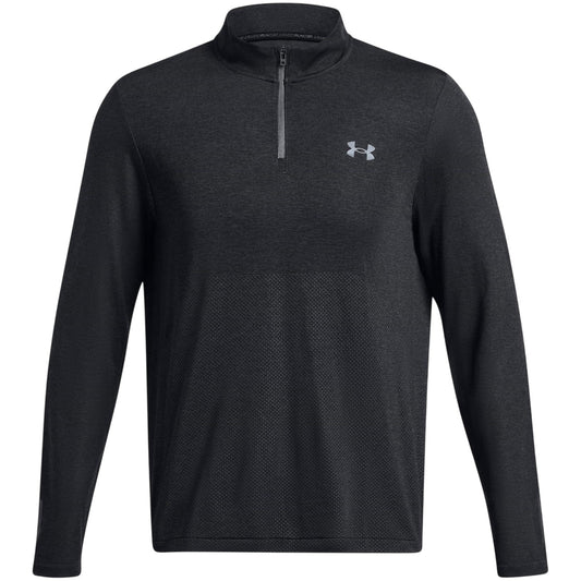 Grey - Front - Under Armour Mens Stride Quarter Zip Top