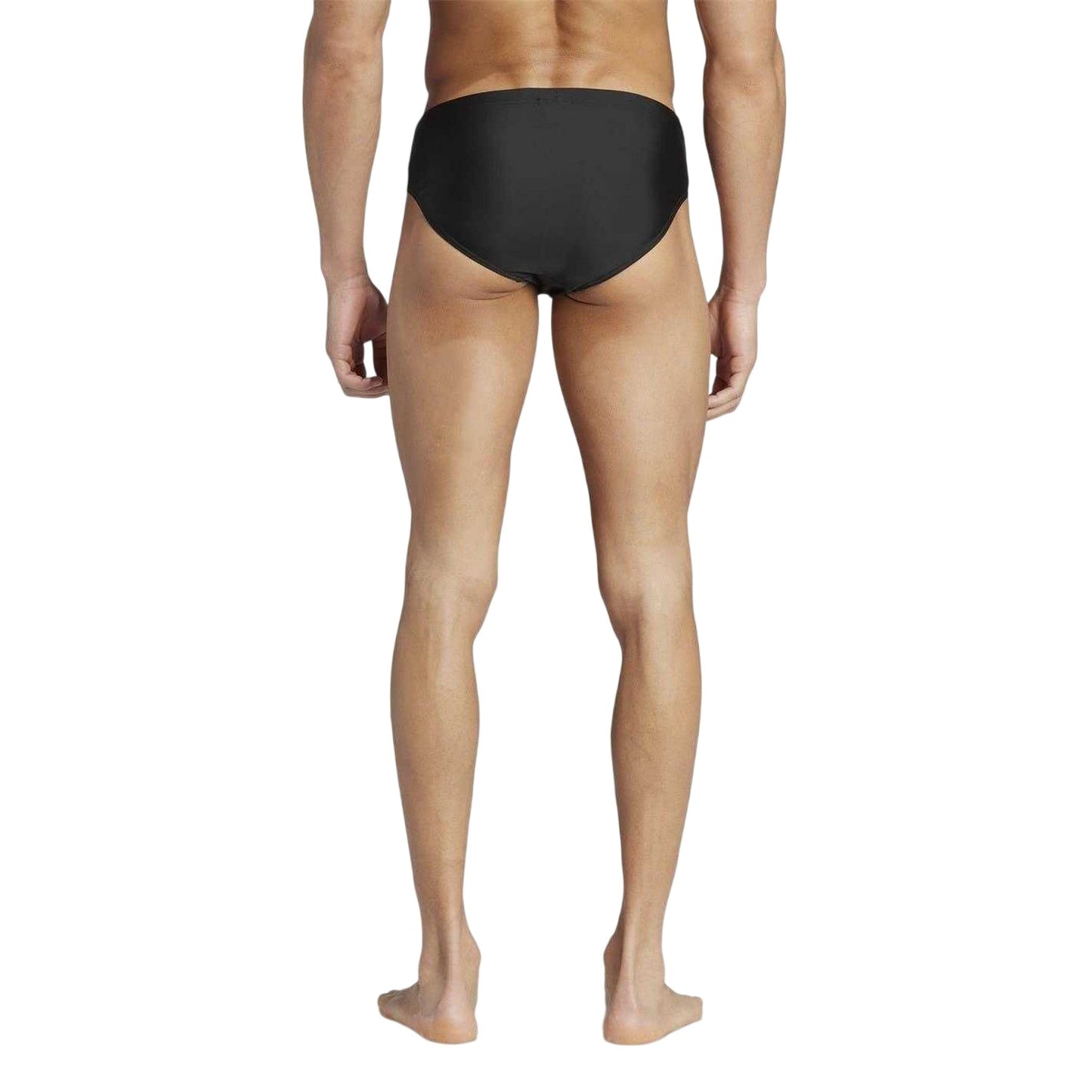Black-White - Back - Adidas Mens Logo Swimming Trunks