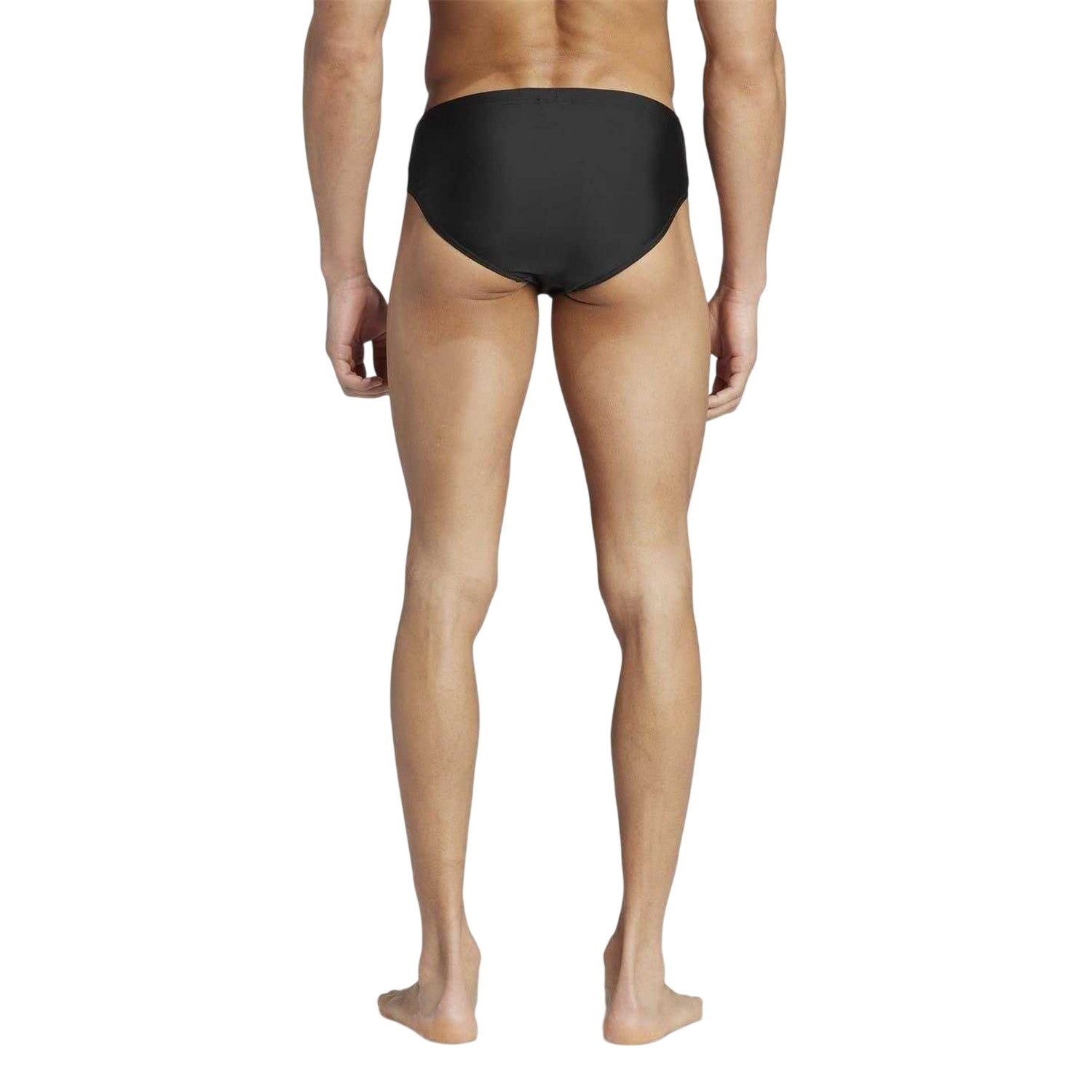 Black-White - Back - Adidas Mens Logo Swimming Trunks