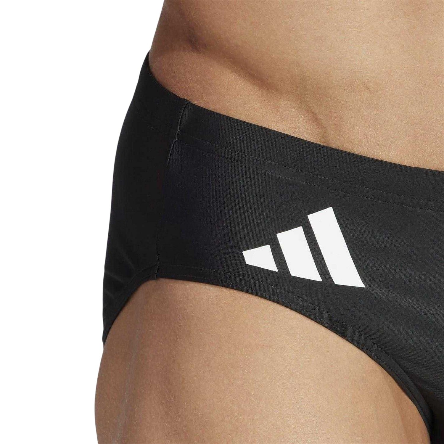 Black-White - Side - Adidas Mens Logo Swimming Trunks