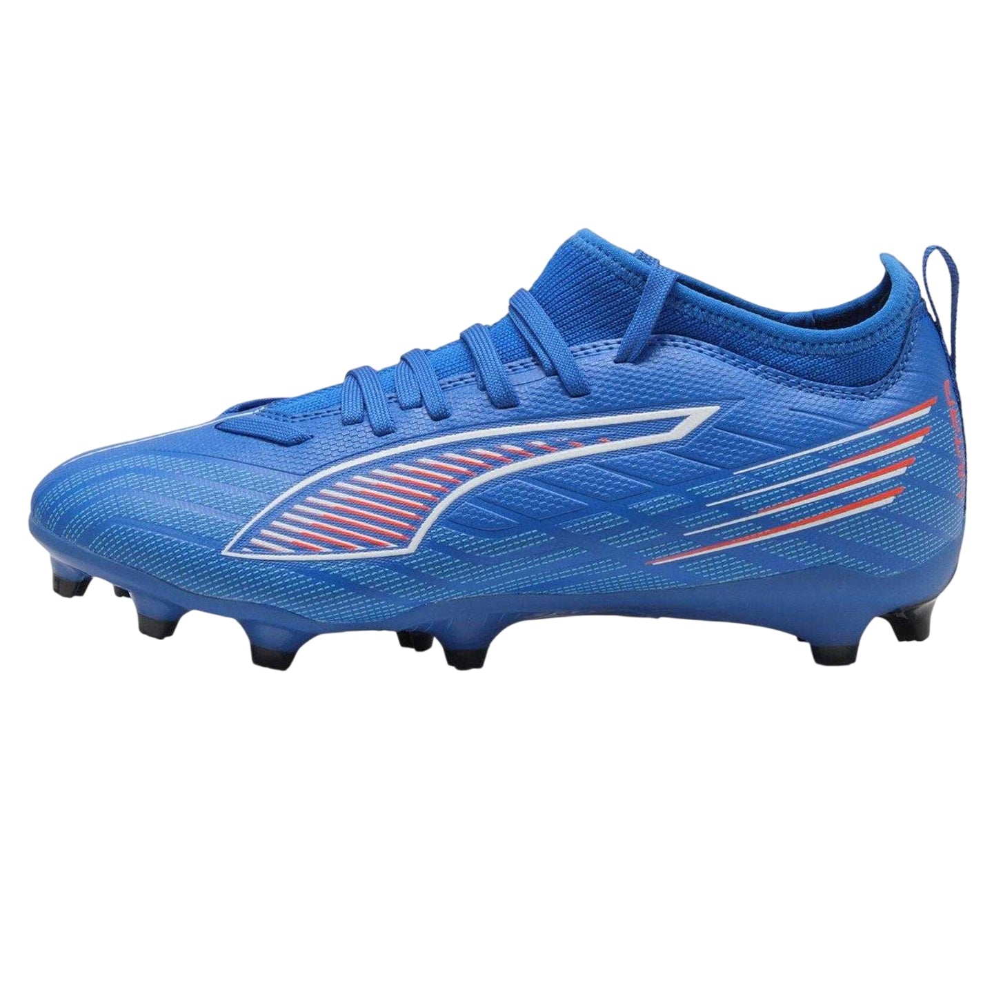 Blue-White - Side - Puma Childrens-Kids Ultra 5 Match Firm Ground Football Boots