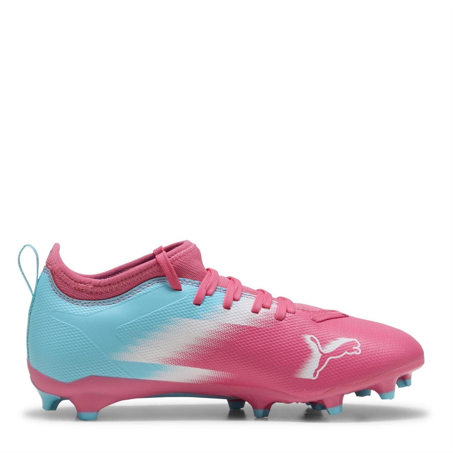 Pink-White - Lifestyle - Puma Childrens-Kids Ultra 5 Match Firm Ground Football Boots