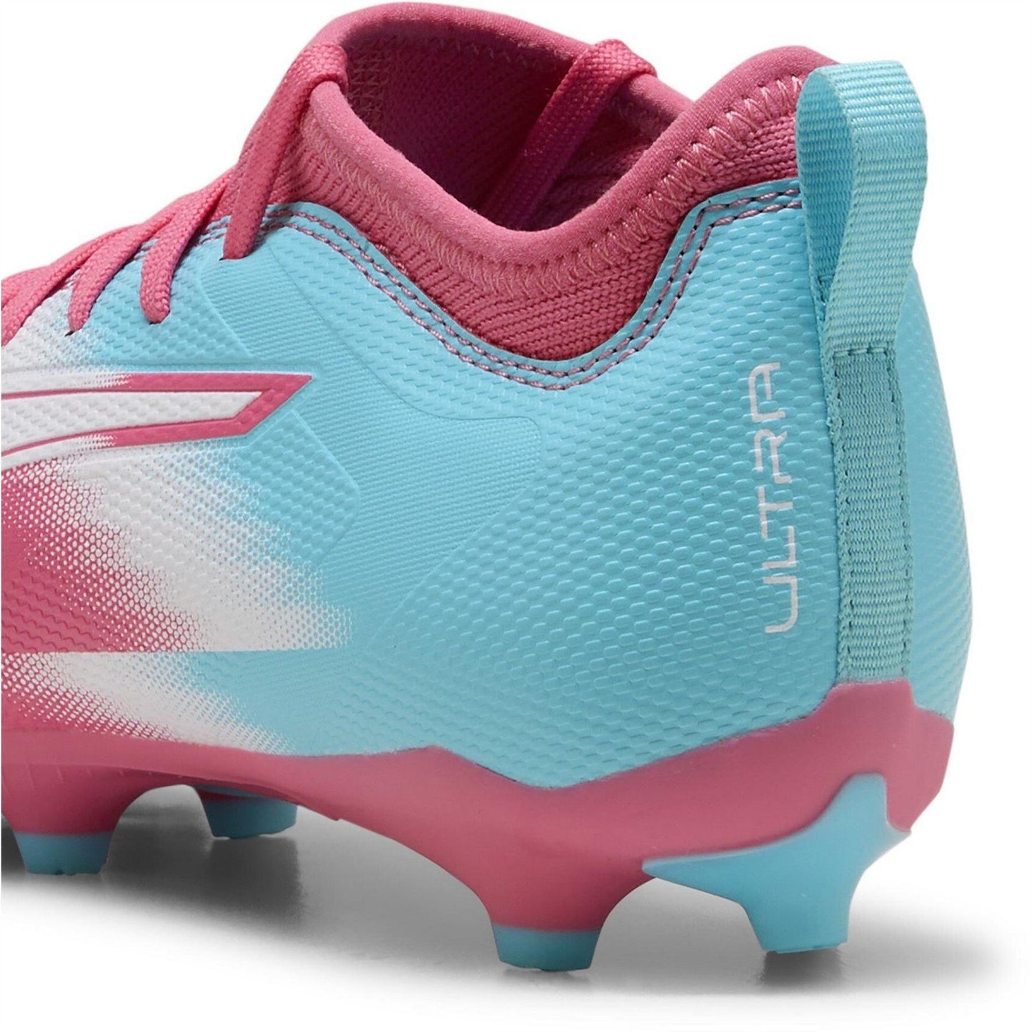 Pink-White - Pack Shot - Puma Childrens-Kids Ultra 5 Match Firm Ground Football Boots