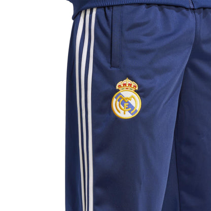 Dark Blue - Side - Adidas Mens Real Madrid CF Tracksuit Bottoms