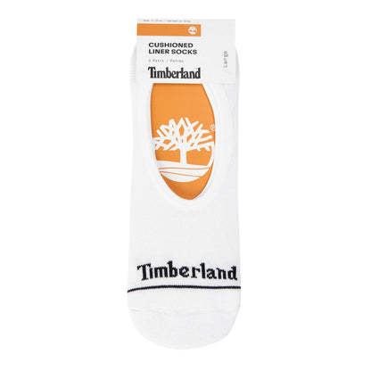 White - Back - Timberland Mens Cotton Blend Liner Socks (Pack of 3)