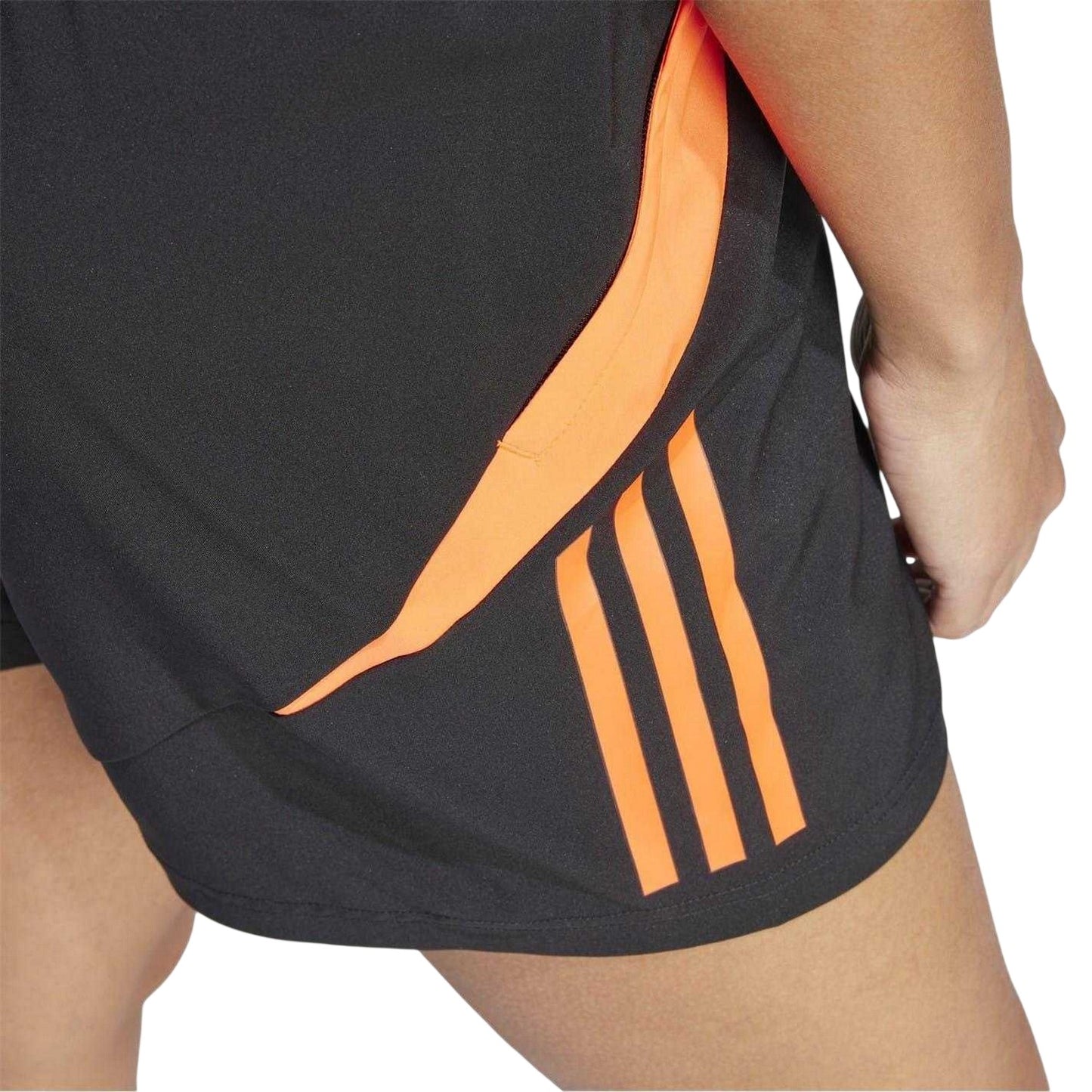 Black-Solar Red - Side - Adidas Womens-Ladies Tiro 24 Football Shorts