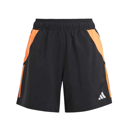 Black-Solar Red - Front - Adidas Womens-Ladies Tiro 24 Football Shorts