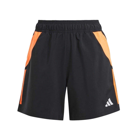 Black-Solar Red - Front - Adidas Womens-Ladies Tiro 24 Football Shorts