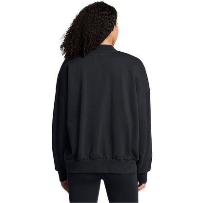 Black - Lifestyle - Under Armour Womens-Ladies Fleece Varsity Jacket