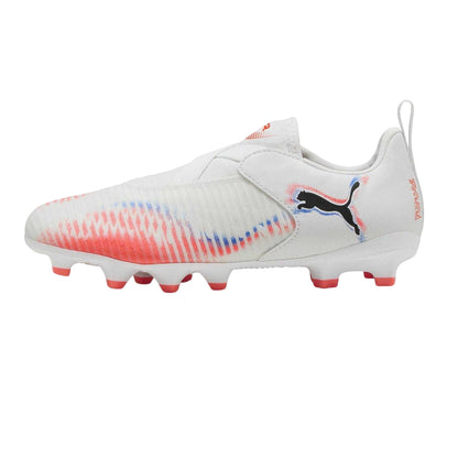 White-Black-Red - Side - Puma Childrens-Kids Future 8 Match Firm Ground Football Boots