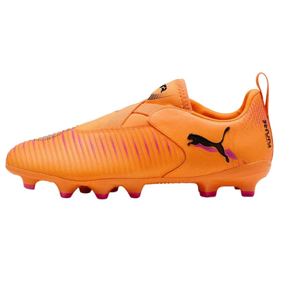 Orange-Black - Side - Puma Childrens-Kids Future 8 Match Firm Ground Football Boots