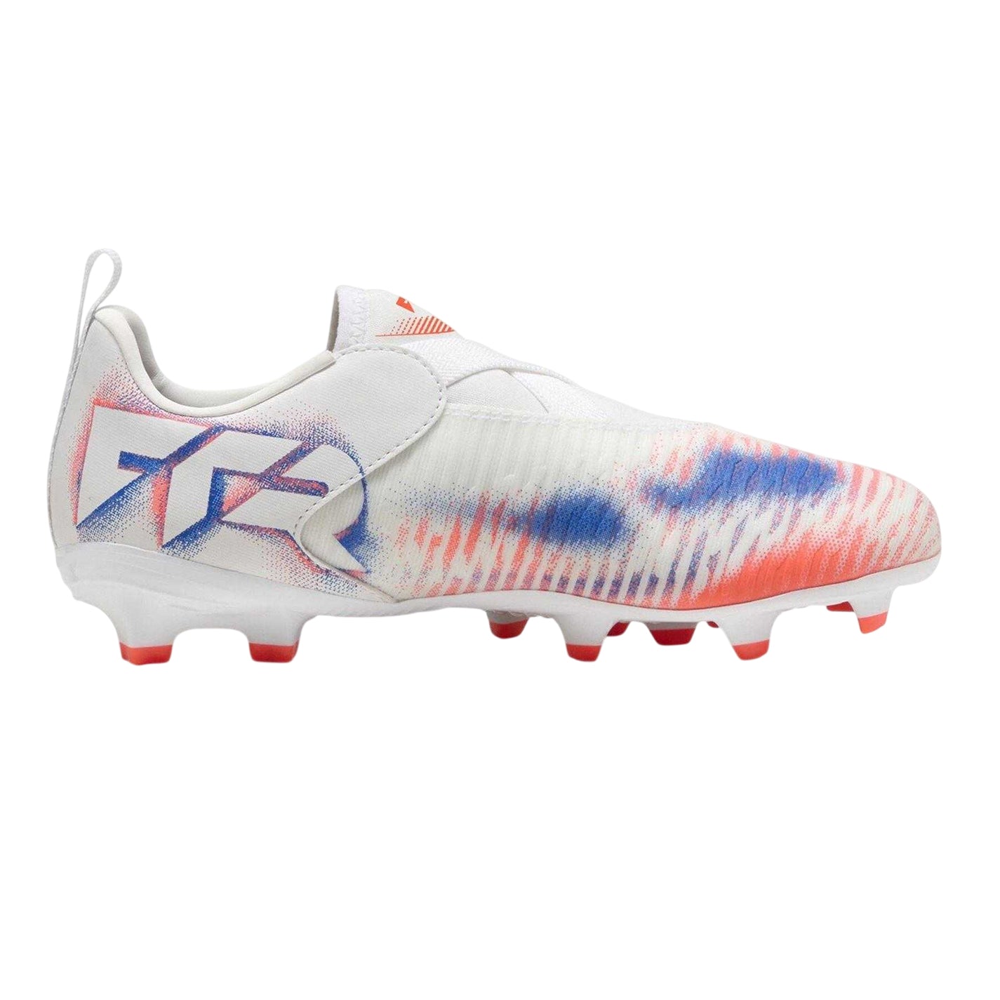 White-Black-Red - Front - Puma Childrens-Kids Future 8 Match Firm Ground Football Boots