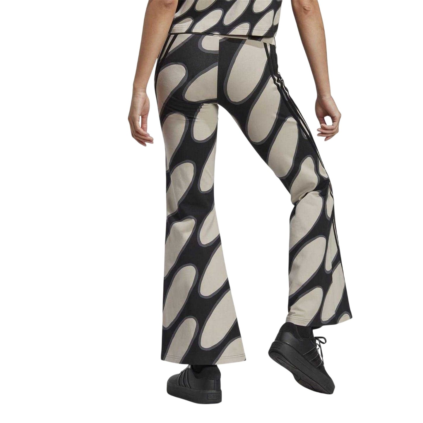 Light Brown-Black-Grey - Back - Adidas Womens-Ladies Marimekko Future Icons Leggings