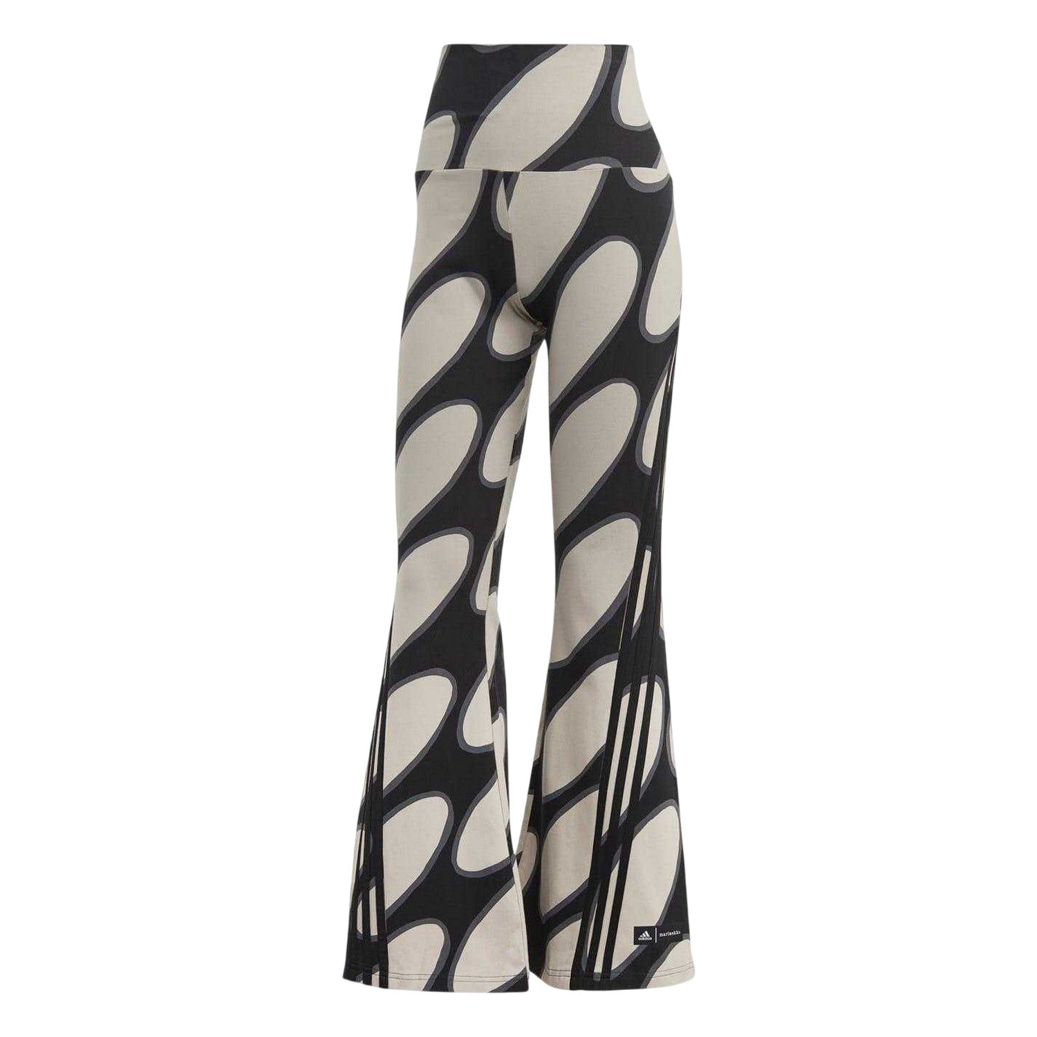 Light Brown-Black-Grey - Front - Adidas Womens-Ladies Marimekko Future Icons Leggings