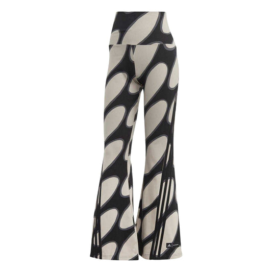 Light Brown-Black-Grey - Front - Adidas Womens-Ladies Marimekko Future Icons Leggings