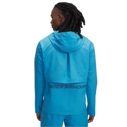 Blue - Back - Under Armour Mens Storm Hooded Jacket