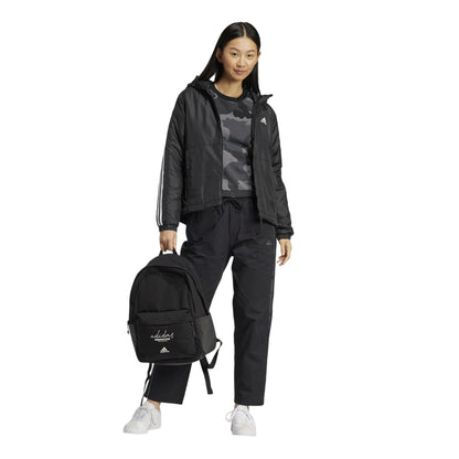 Black - Lifestyle - Adidas Womens-Ladies Essentials Striped Camo Trousers