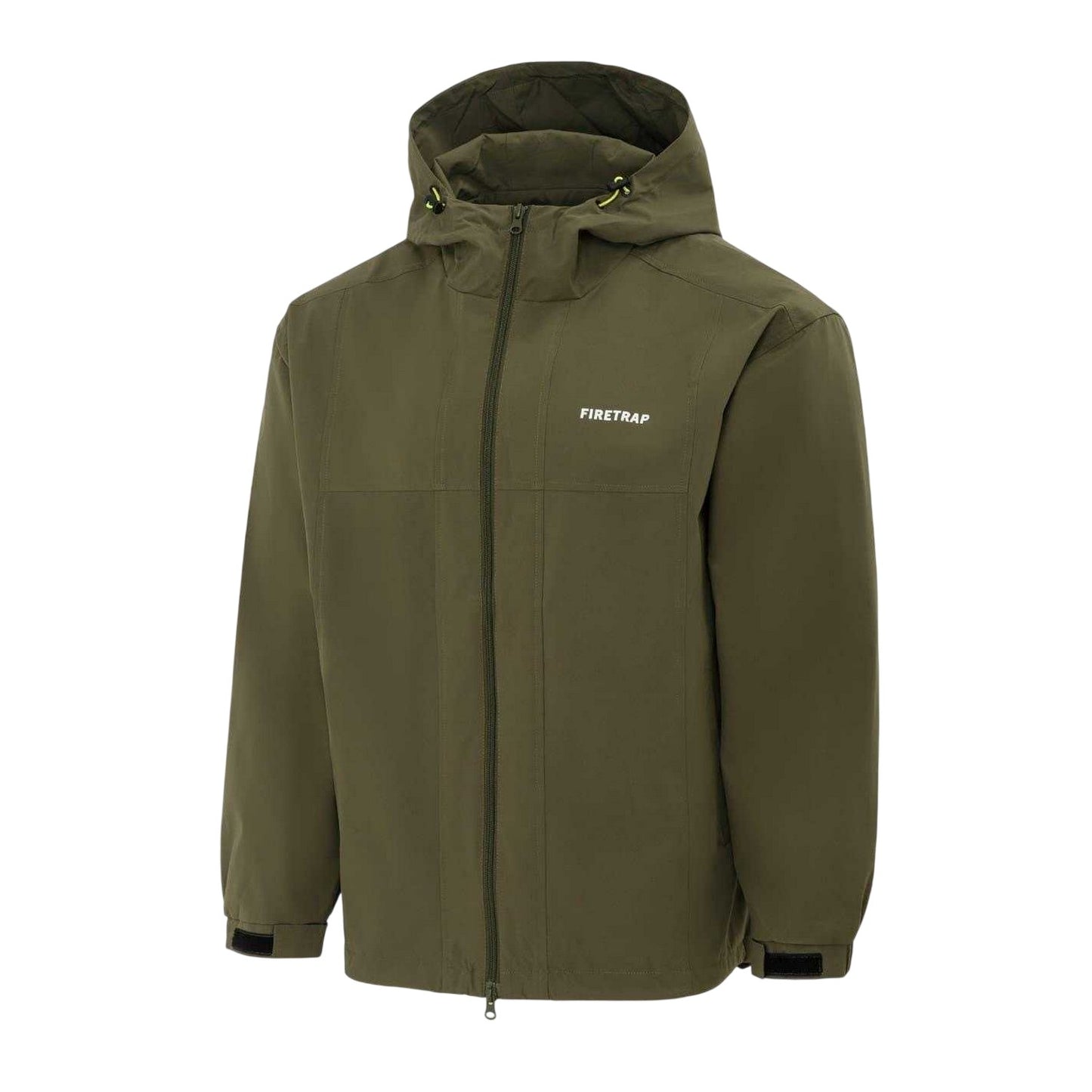 Army Green - Side - Firetrap Mens Lightweight Hooded Jacket