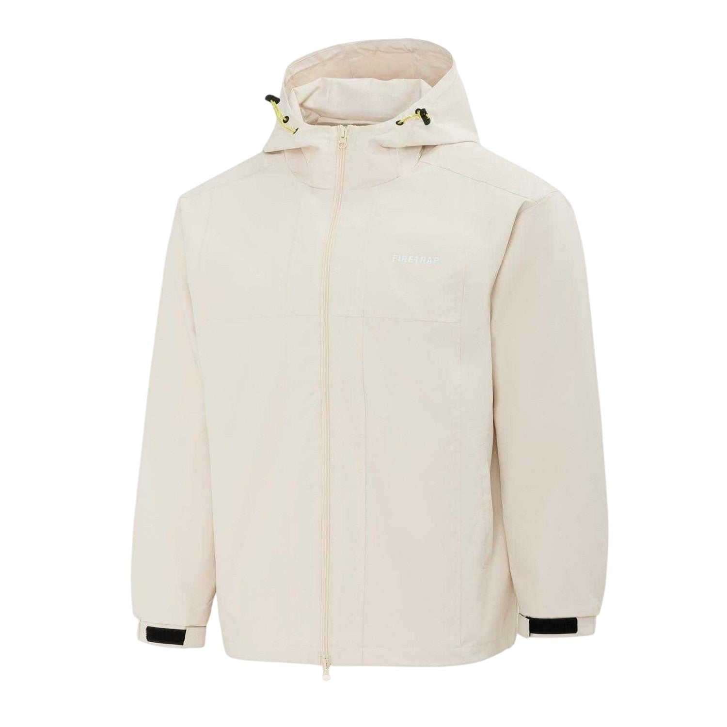 Beige - Side - Firetrap Mens Lightweight Hooded Jacket