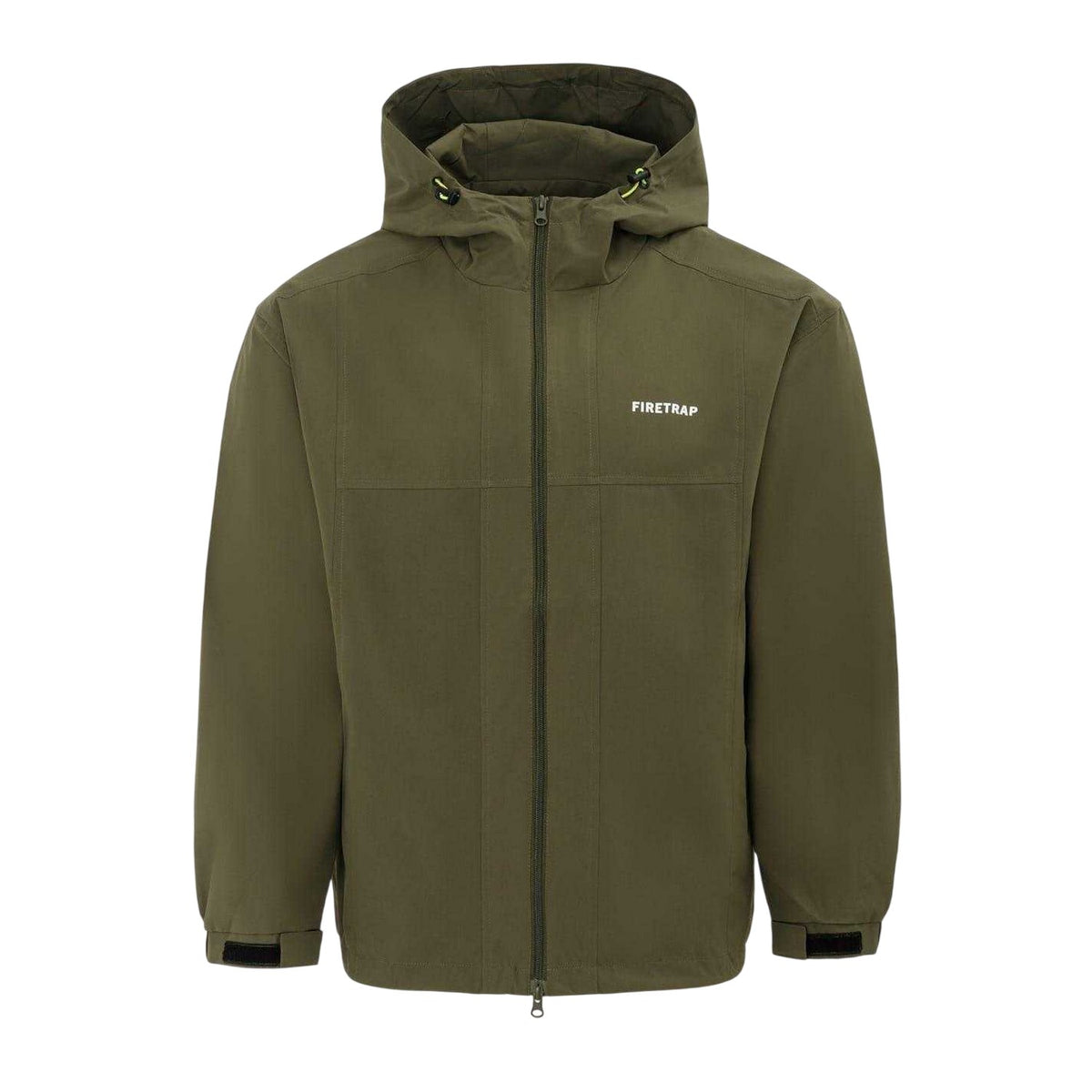 Army Green - Front - Firetrap Mens Lightweight Hooded Jacket