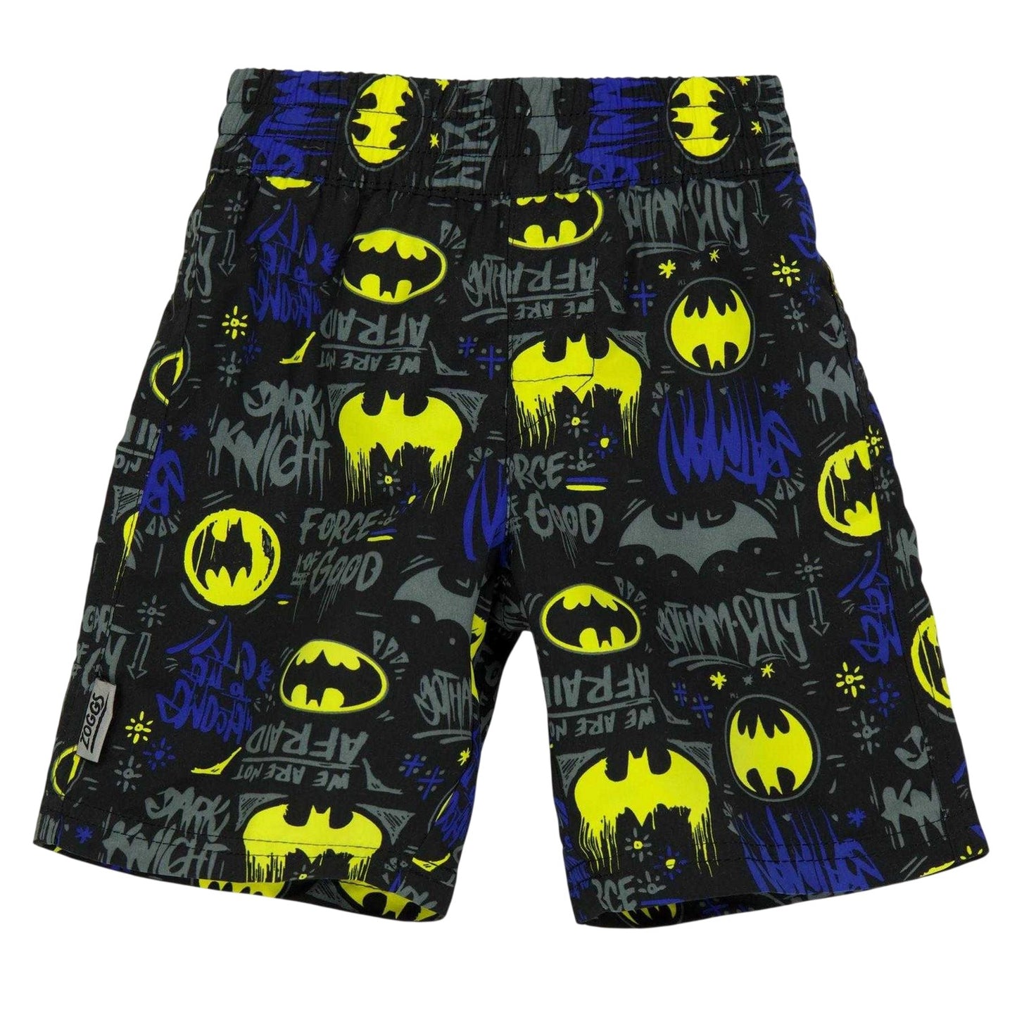 Blue-Black - Front - Batman Baby Boys All-Over Print Swim Shorts