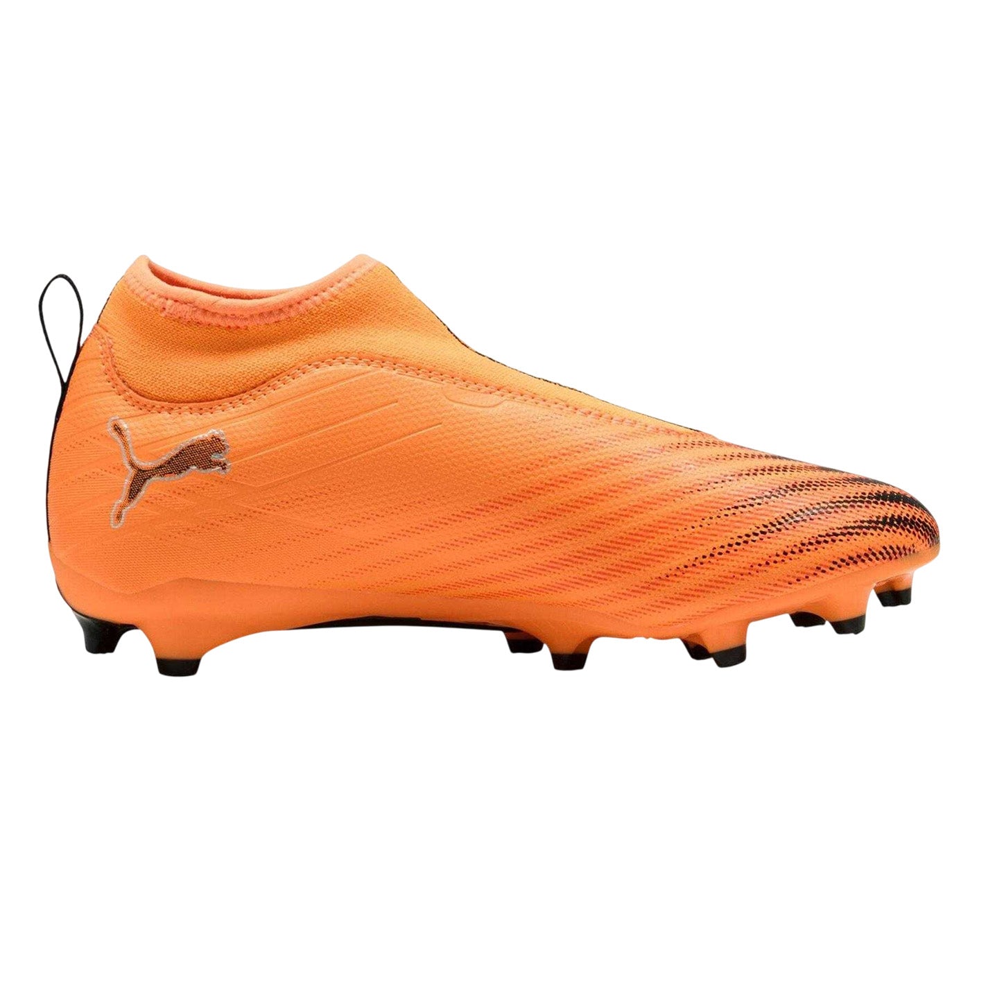 Orange-Black - Front - Puma Childrens-Kids Ultra 5 Match Firm Ground Football Boots